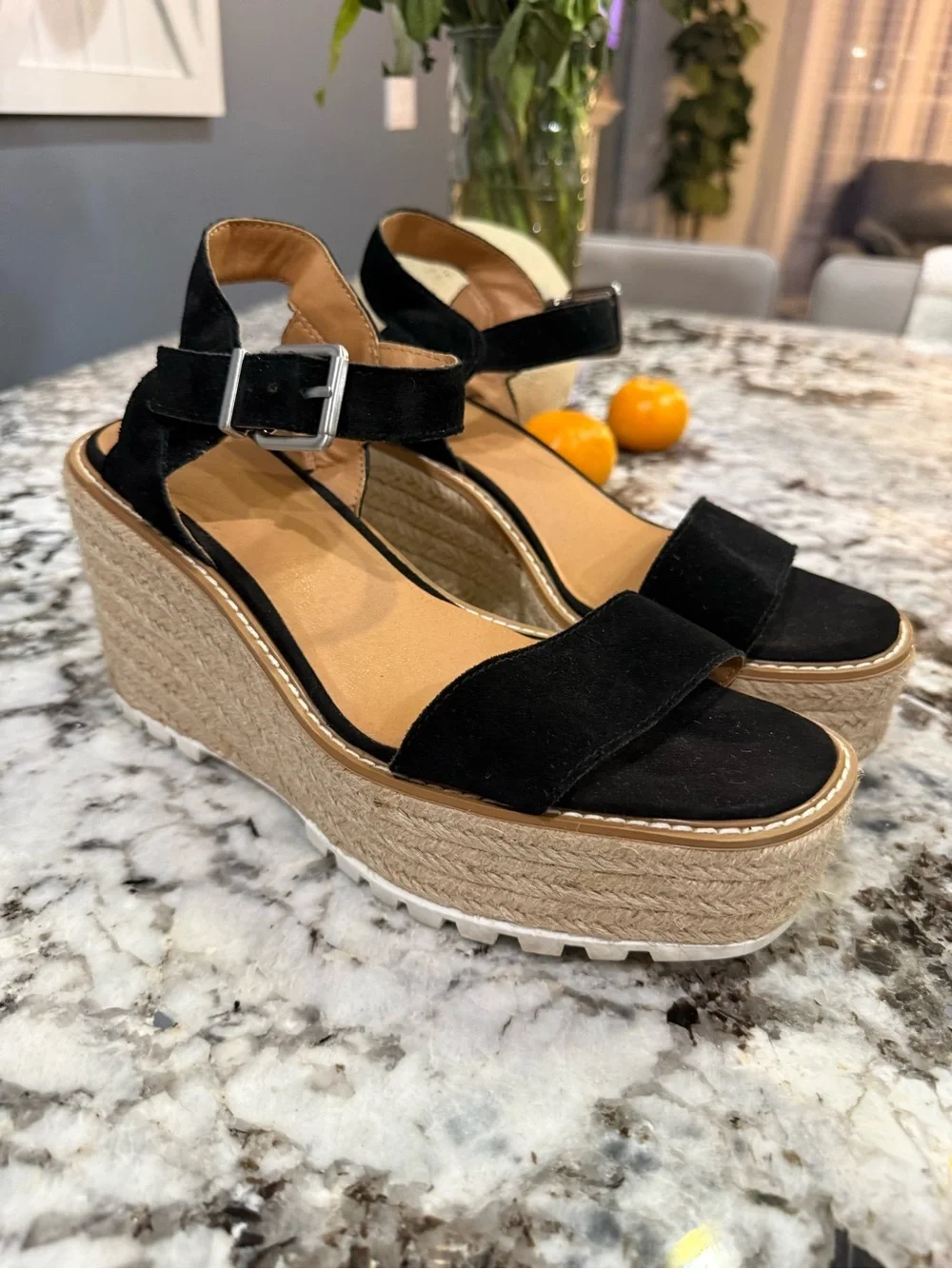 Crown Vintage Platform Espadrilles Wedge Sandals woman’s size 9.5